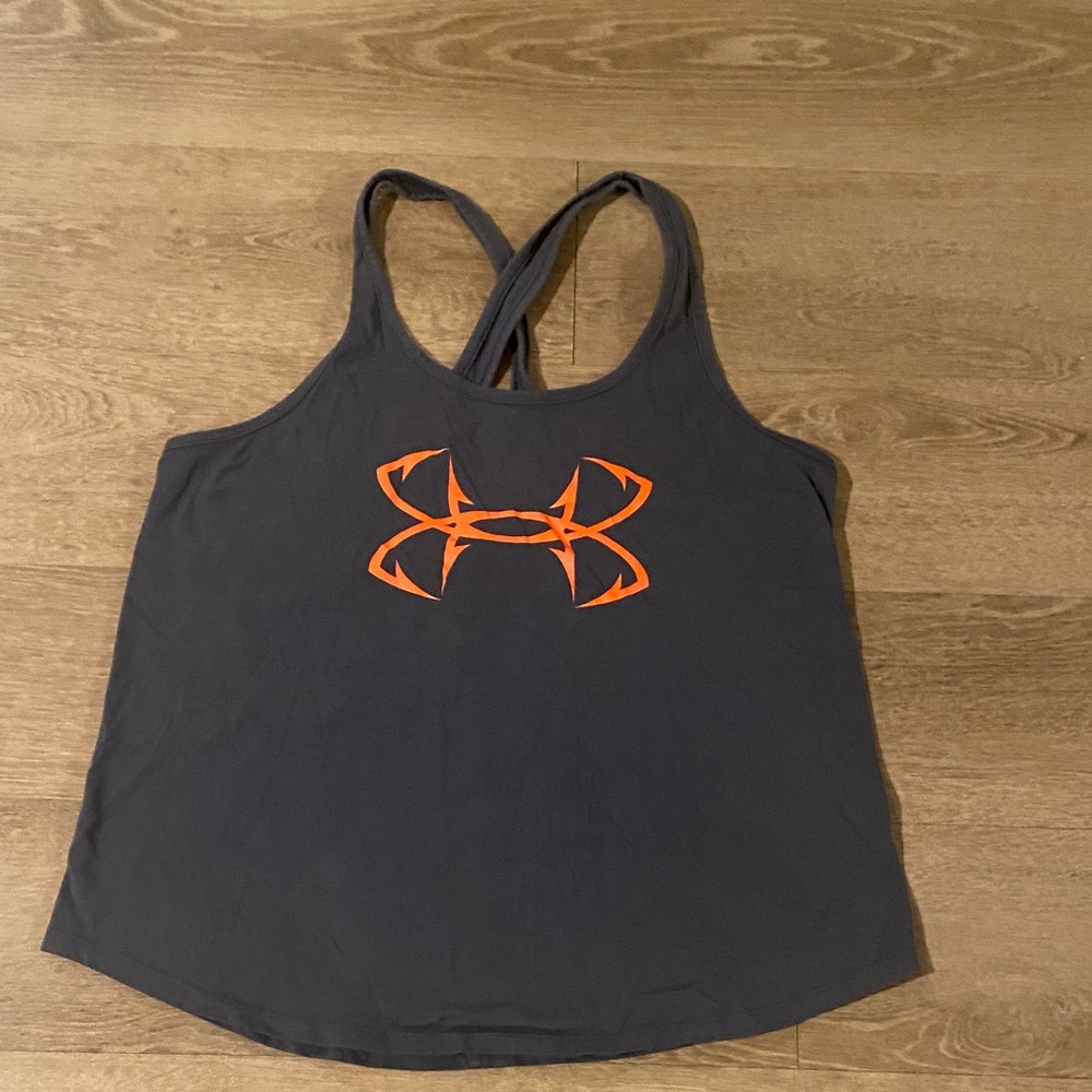 Under Armour Women's Cross Back Active Tank with Bright Logo